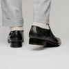 Hot Caporicci 203 Alligator Split Toe Loafers Black