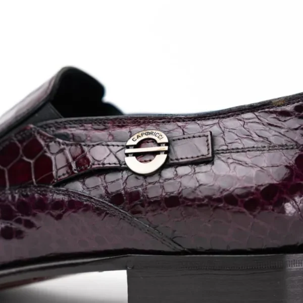 Best Caporicci 203 Alligator Split Toe Loafers Burgundy