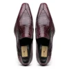 Best Caporicci 203 Alligator Split Toe Loafers Burgundy