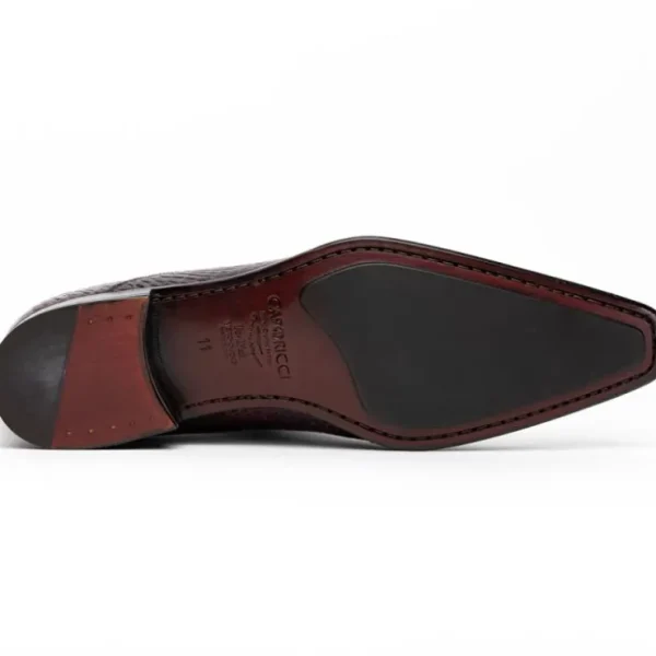 Best Caporicci 203 Alligator Split Toe Loafers Burgundy