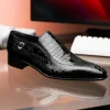 Hot Caporicci 203 Alligator Split Toe Loafers Black