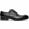 Best Sale Caporicci 3318 Alligator Wingtip Shoes Black