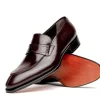 Shop Caporicci 1205 Calfskin Penny Loafers Brown