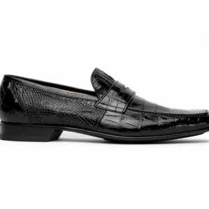 Cheap Caporicci 9961 Genuine Alligator Penny Loafers Size 9 Black