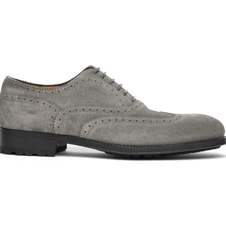 Online Caporicci 921 Suede Wingtip Oxfords Grey