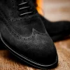 Cheap Caporicci 921 Suede Wingtip Oxfords Black