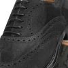 Cheap Caporicci 921 Suede Wingtip Oxfords Black