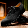 Cheap Caporicci 921 Suede Wingtip Oxfords Black