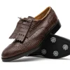 New Caporicci Alligator Golf Shoes Brown