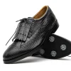 Discount Caporicci Alligator Golf Shoes Black