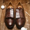 New Caporicci Alligator Golf Shoes Brown