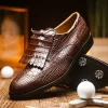 New Caporicci Alligator Golf Shoes Brown