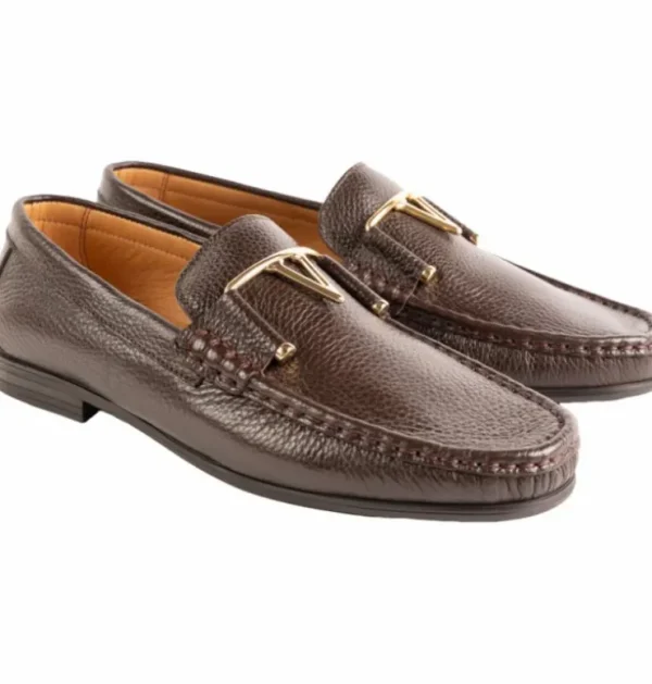 Best Sale Corrente 3218 Deer Buckle Loafer Brown