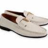 Flash Sale Corrente 3218 Deer Buckle Loafer White