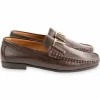 Best Sale Corrente 3218 Deer Buckle Loafer Brown