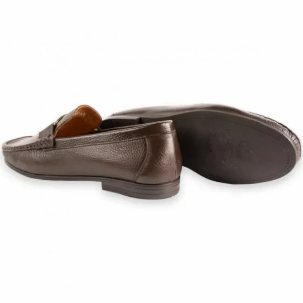 Best Sale Corrente 3218 Deer Buckle Loafer Brown