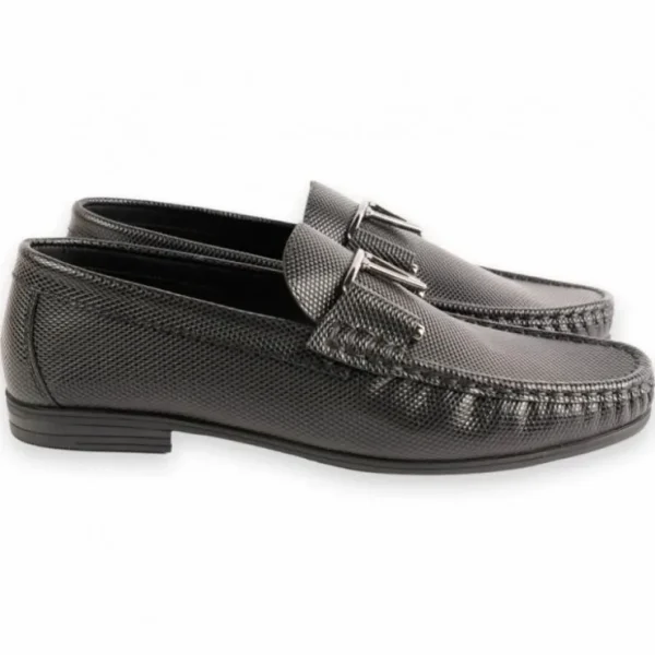 New Corrente 3218 Lizard Buckle Loafer Black