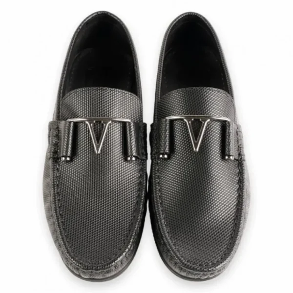 New Corrente 3218 Lizard Buckle Loafer Black