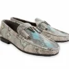 Outlet Corrente 3218 Python Buckle Loafer Multi Blue MultiBlue