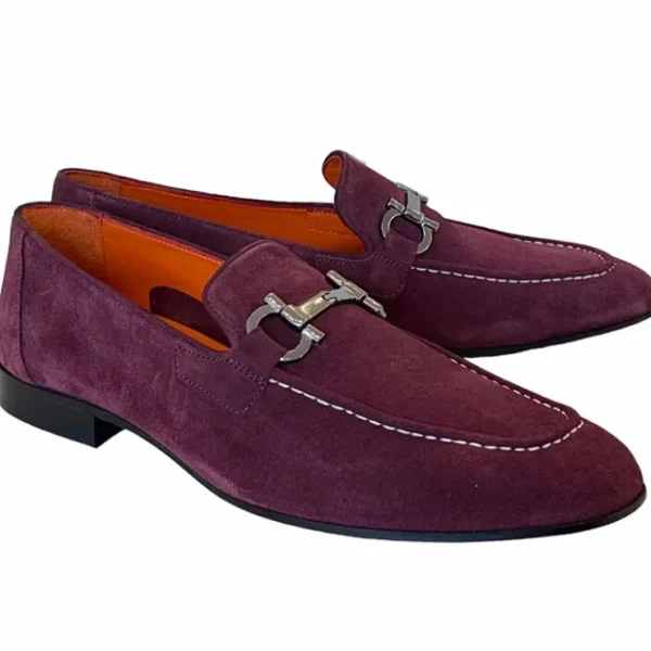 New Corrente 6472 Suede Bit Loafer Wine