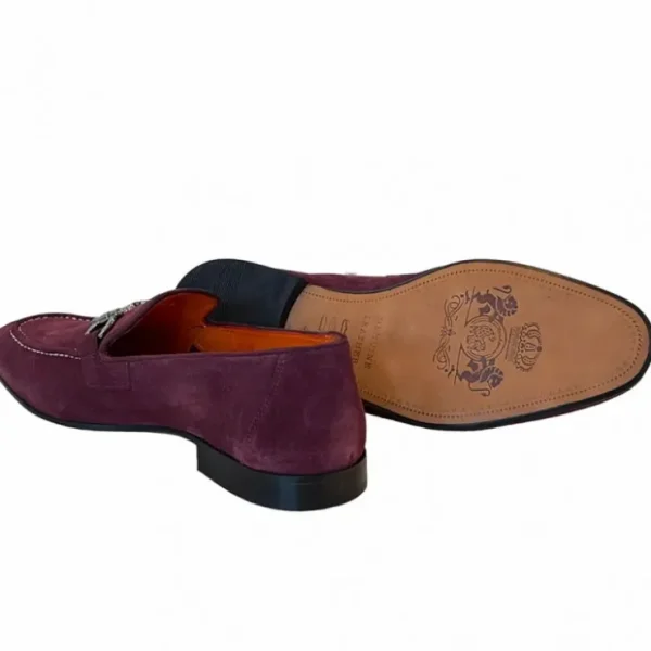 New Corrente 6472 Suede Bit Loafer Wine