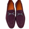 New Corrente 6472 Suede Bit Loafer Wine