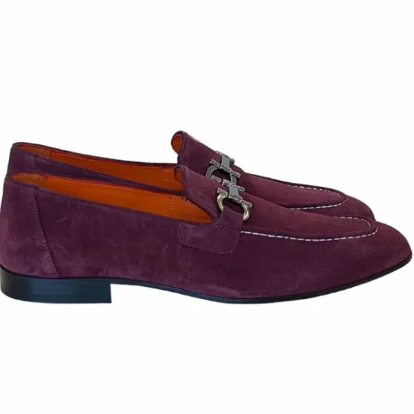 New Corrente 6472 Suede Bit Loafer Wine