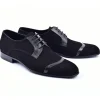 Sale Corrente 2432 Suede Lace up Shoes Black