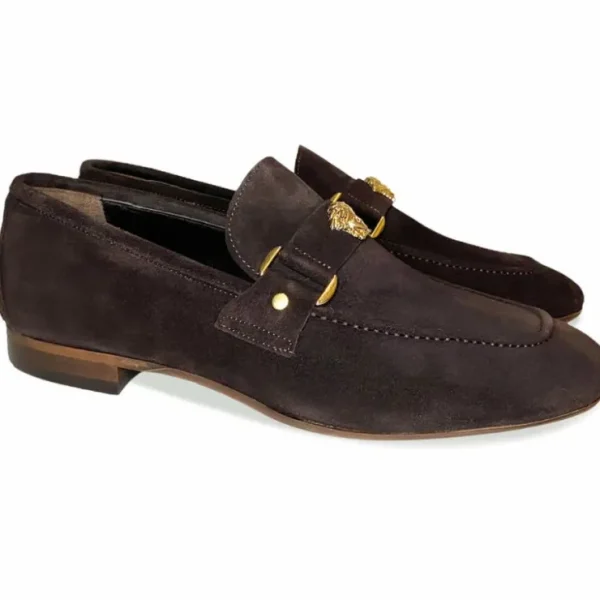 corrente__suede_ornament__0-1.webp Flash Sale Corrente 5229 Suede Ornament Loafer Brown