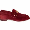 Hot Corrente 5229 Suede Ornament Loafer Wine