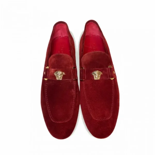 Hot Corrente 5229 Suede Ornament Loafer Wine