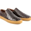 Hot Corrente by Pelle Line Grafton P01301 Ostrich Fashion Loafers Brown