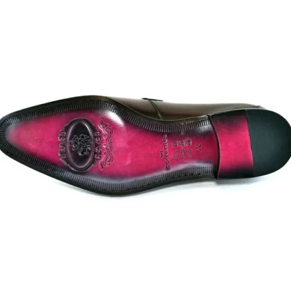 Online Corrente C119-4851 Bit Buckle Loafers Burgundy