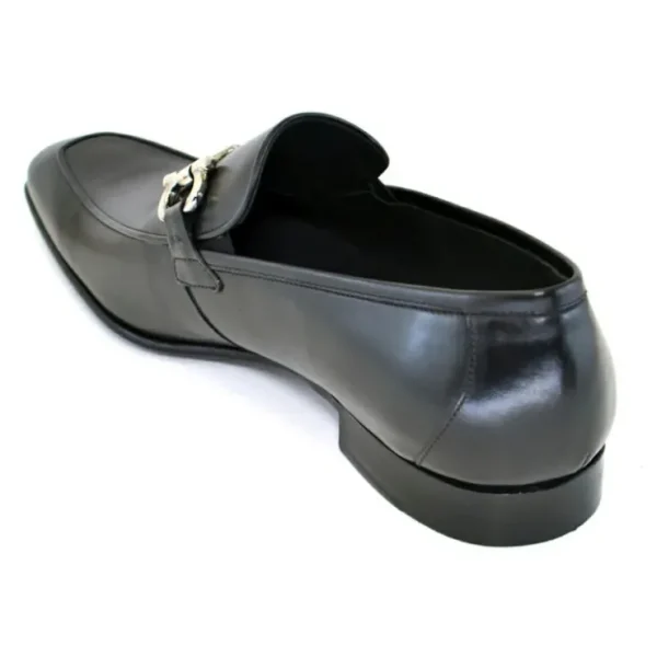 New Corrente C118-4851 Bit Buckle Loafers Black