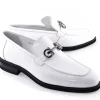 Clearance Corrente C0001209-7249 Buckle Loafers White