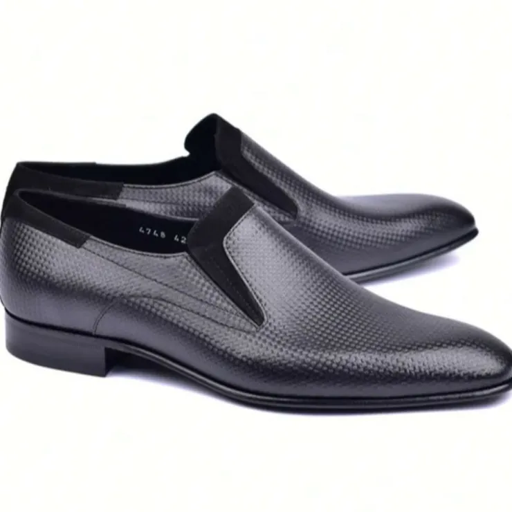 Discount Corrente C04201-4748 Calfskin Tuxedo Loafers Black