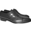 Outlet Corrente C0141-5691 Cap Toe Fake Lace Deerskin Shoes Black