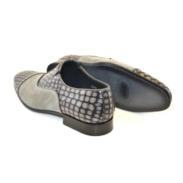 Best Sale Corrente C012-5796 Cap Toe Fake Lace Shoes Grey