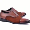 Sale Corrente C0091-6265 Cap-toe Shoes Tan