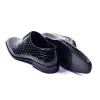 Best Corrente C015-6291 Croco Print Lace Up Shoes Black