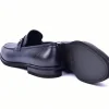 Outlet Corrente C001104-5844 Deerskin Buckle Loafer Navy