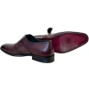 Best Corrente C0142-5691 Deerskin Cap-Toe Tie-Less Shoes Burgundy