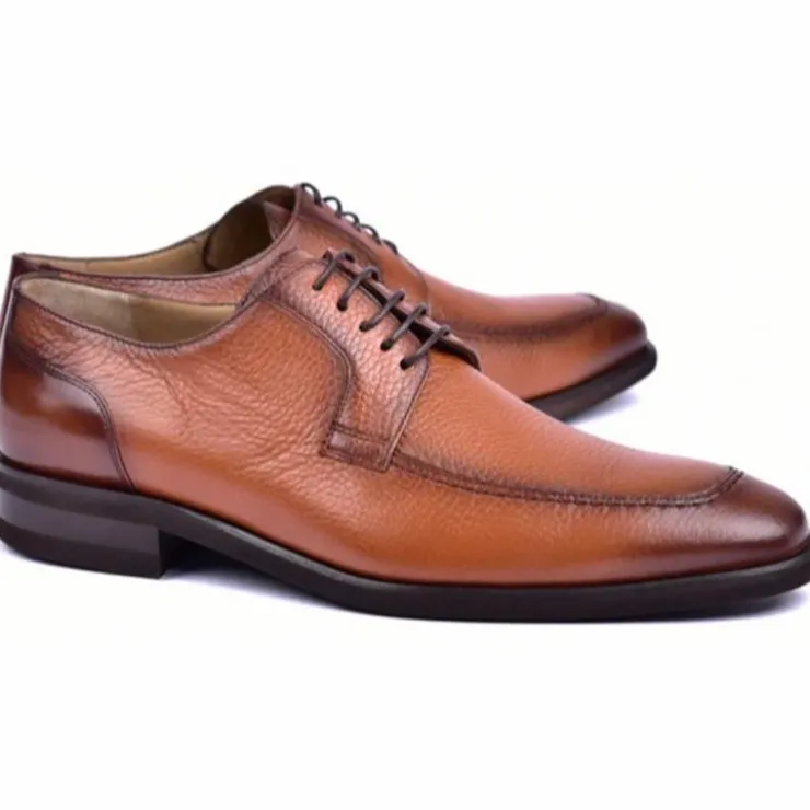 Discount Corrente C001101-5876 Deerskin Lace-up Shoes Tan