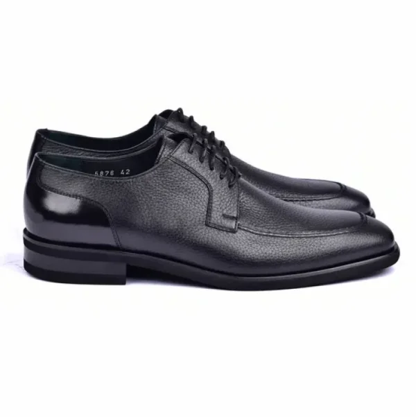 Cheap Corrente C0011-5876 Deerskin Lace-up Shoes Black