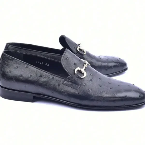 corrente_c_genuine_ostric_0-5.webp Online Corrente C02201-5405 Genuine Ostrich Loafers Black