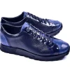 Best Corrente C001306-5581 Genuine Ostrich Fashion Sneakers Navy