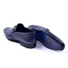 Outlet Corrente C0223-5776 Genuine Ostrich Loafers Navy