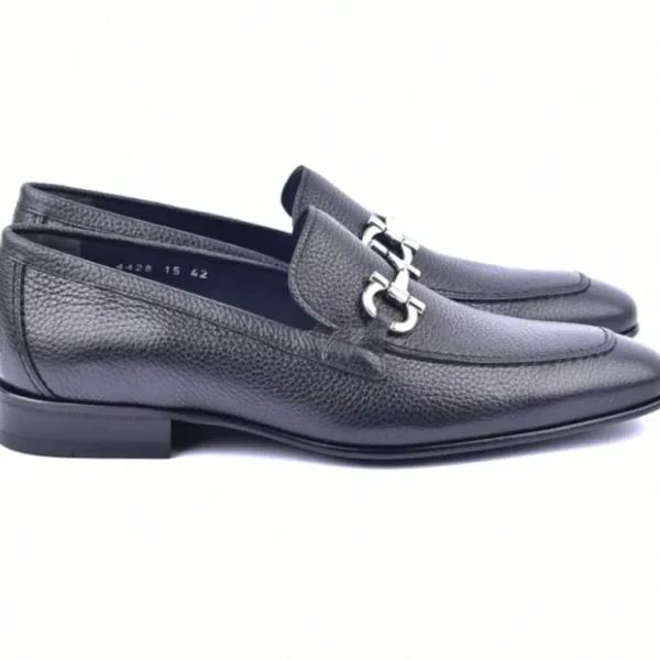 corrente_c_grain_leather__1.webp Outlet Corrente C111-4428 Grain Leather Loafers Black