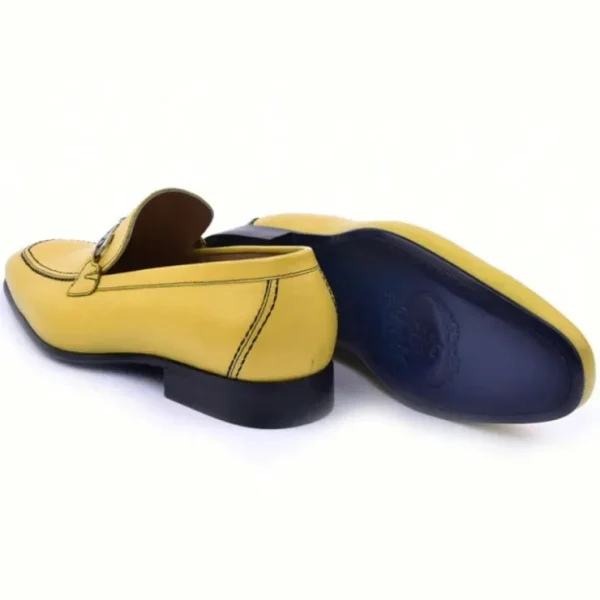 corrente_c_grain_leather__2-2.webp Sale Corrente C11102-4428 Grain Leather Loafers Yellow