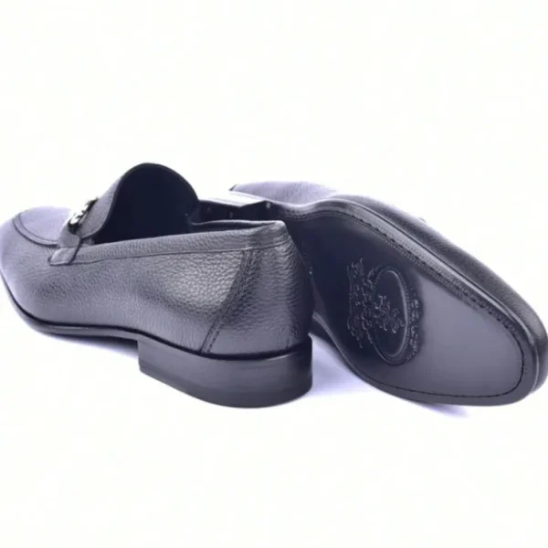 corrente_c_grain_leather__2.webp Outlet Corrente C111-4428 Grain Leather Loafers Black